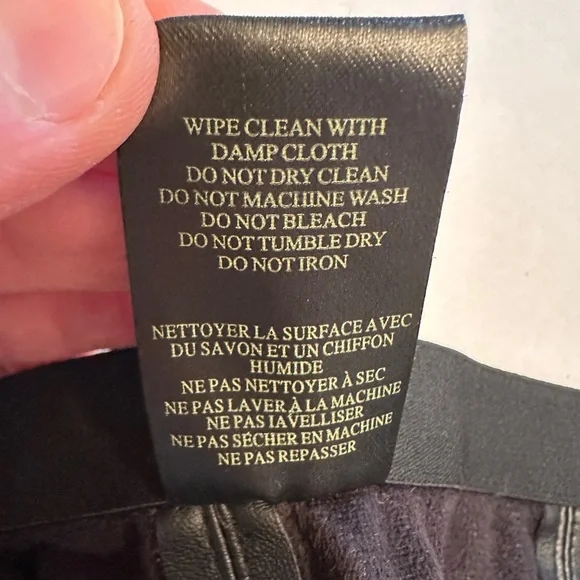 Blank NYC Women's Size 27 Pull On Vegan Leather Black Leggings Pants 29” Inseam - Picture 5 of 7